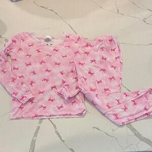 Adorable Pink Bow Kids Pajama Set